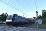 JT Train # 6437, being led by ALP-46 # 4617 heading out of the station to Gladstone 